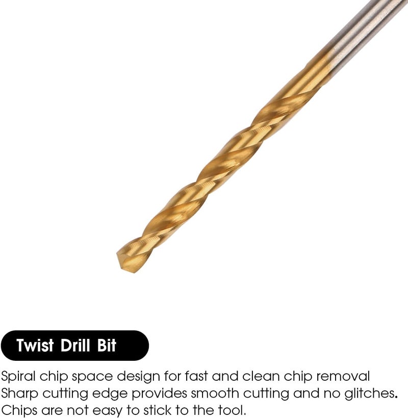 Winfox 8-40 UNStraight Flute Thread Tap and 3.5mm Twist Drill Bit Set, Metric Titanium Plated 6542 High Speed Steel Machine Screw Thread Tap Threading Drilling Tool - Image 3